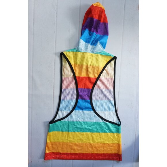 FIROTTII Workout Hooded Tank Tops Muscle Cut Off Sleeveless Shirt- Size M, NWOT - Picture 5 of 5